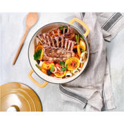 thumbnail: Cosy & Trendy Braadpan met deksel Fontestic Gietijzer Amber Gold Ø 24 cm / 4.6 Liter - geëmailleerde anti-aanbaklaag