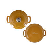 thumbnail: Cosy & Trendy Braadpan met deksel Fontestic Gietijzer Amber Gold Ø 24 cm / 4.6 Liter - geëmailleerde anti-aanbaklaag