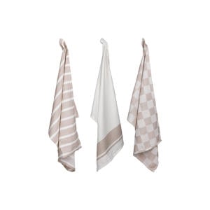 Theedoeken Stoff Sand 50 x 70 cm - 3 Stuks