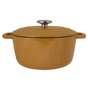 Braadpan met deksel Fontestic Gietijzer Amber Gold Ø 20 cm / 2.7 Liter - geëmailleerde anti-aanbaklaag