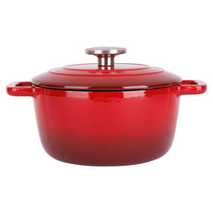 Braadpan met deksel Fontestic Gietijzer Traditional Red Ø 20 cm / 2.7 Liter - geëmailleerde anti-aanbaklaag