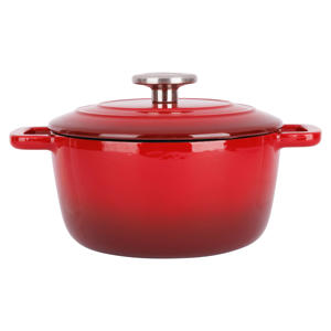 Braadpan met deksel Fontestic Gietijzer Traditional Red Ø 20 cm / 2.7 Liter - geëmailleerde anti-aanbaklaag