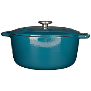 Braadpan met deksel Fontestic Gietijzer Green Heron Ø 28 cm / 6.8 Liter - geëmailleerde anti-aanbaklaag