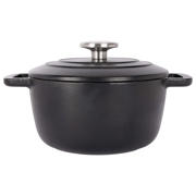 thumbnail: Cosy & Trendy Braadpan met deksel Fontestic Gietijzer Black Ø 20 cm / 2.7 Liter - geëmailleerde anti-aanbaklaag