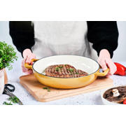thumbnail: Cosy & Trendy Grillpan Fontestic Gietijzer Amber Gold Ø 28 cm - geschikt voor alle warmtebronnen - geëmailleerde anti-aanbaklaag