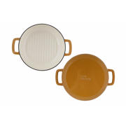 thumbnail: Cosy & Trendy Grillpan Fontestic Gietijzer Amber Gold Ø 28 cm - geschikt voor alle warmtebronnen - geëmailleerde anti-aanbaklaag