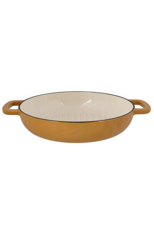 Grillpan Fontestic Gietijzer Amber Gold Ø 28 cm - geschikt voor alle warmtebronnen - geëmailleerde anti-aanbaklaag