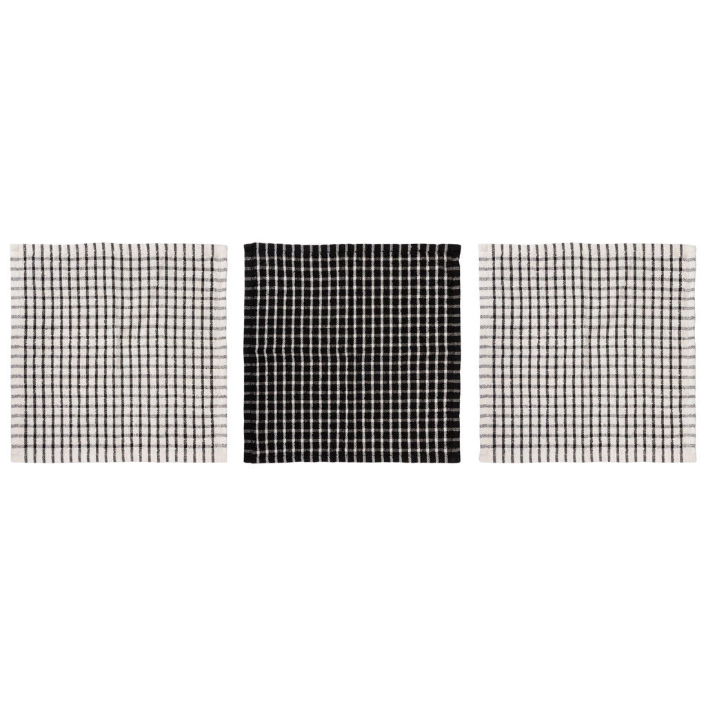 Cosy & Trendy Vaatdoekjes Stoff Black Chambray 30 x 30 cm - 3 Stuks