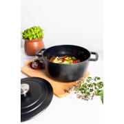 thumbnail: Cosy & Trendy Braadpan met deksel Fontestic Gietijzer Black Ø 28 cm / 6.8 Liter - geëmailleerde anti-aanbaklaag
