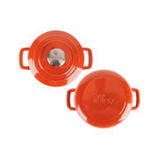 thumbnail: Cosy & Trendy Braadpan met deksel Fontestic Gietijzer Roest Ø 20 cm / 2.7 Liter - geëmailleerde anti-aanbaklaag