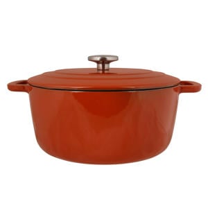 Braadpan met deksel Fontestic Gietijzer Roest Ø 20 cm / 2.7 Liter - geëmailleerde anti-aanbaklaag