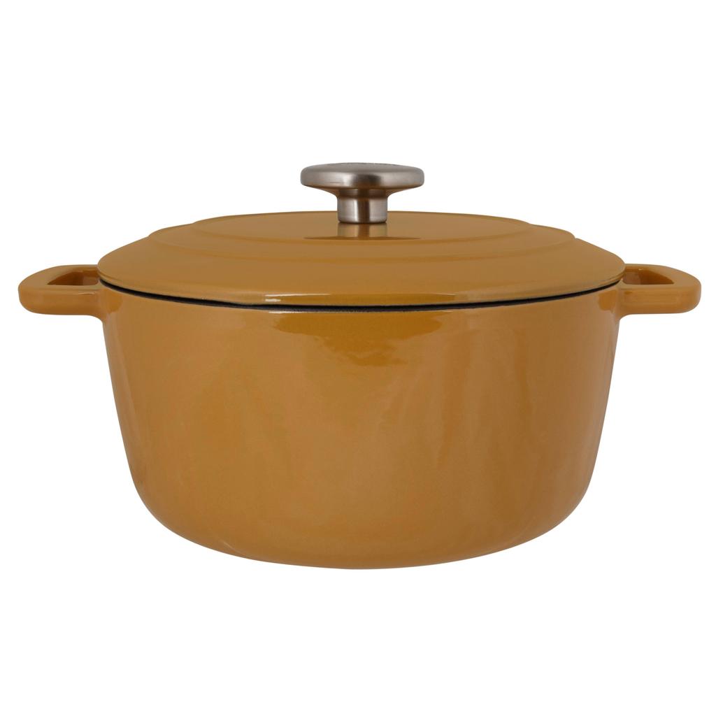 Cosy & Trendy Braadpan met deksel Fontestic Gietijzer Amber Gold Ø 28 cm / 6.8 Liter - geëmailleerde anti-aanbaklaag