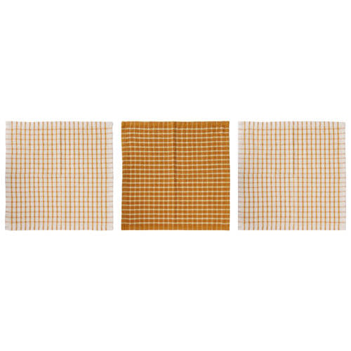 Cosy & Trendy Vaatdoekjes Stoff Amber Gold 30x30 cm - 3-delig afbeelding