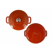 thumbnail: Cosy & Trendy Braadpan met deksel Fontestic Gietijzer Roest Ø 28 cm / 6.8 Liter - geëmailleerde anti-aanbaklaag
