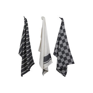 Theedoeken Stoff Black Chambray 50 x 70 cm - 3 Stuks