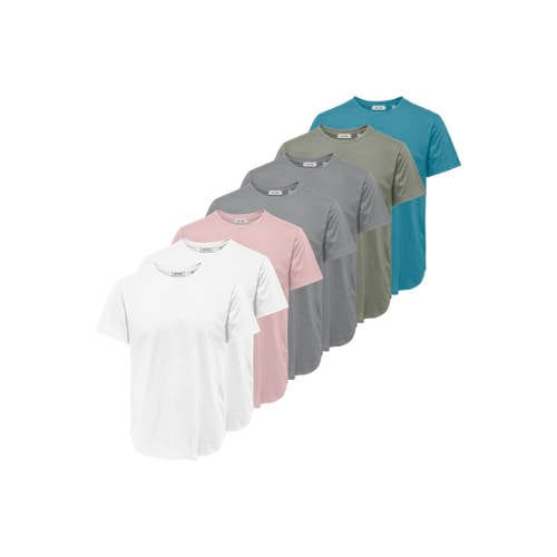 ONLY & SONS regular T-shirt multi - (set van 7) afbeelding