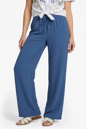 high waist broek blauw
