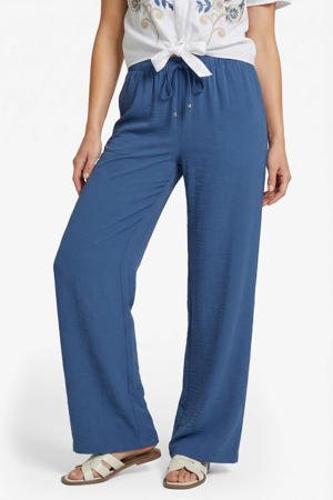 high waist broek blauw
