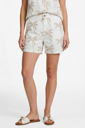 regular waist cargo short ecru