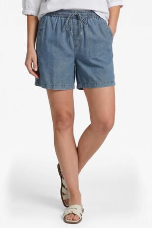 regular waist denim short medium blue denim
