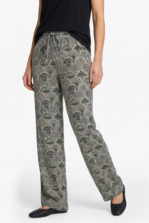 regular waist broek zand