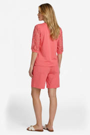 thumbnail: CS the Label straight regular waist bermuda short koraalrood