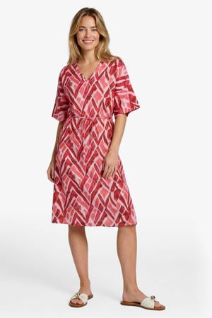 midi jurk roze