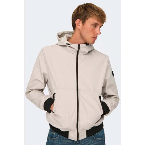 ONLY & SONS softshell jas beige afbeelding