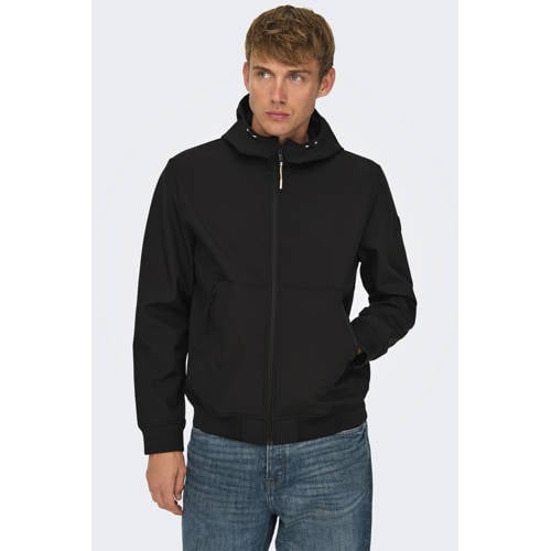 ONLY & SONS softshell jas zwart afbeelding