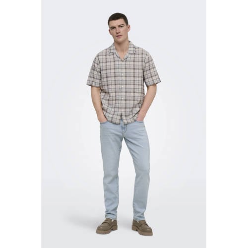 ONLY & SONS ONSWEFT regular fit jeans light blue bleached denim afbeelding