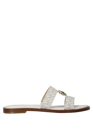 leren slippers ecru