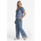 G-maxx top broderie medium blue denim