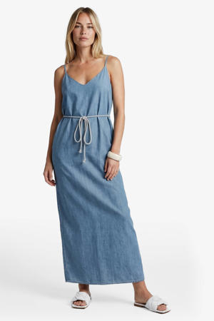 A-lijn jurk medium blue denim
