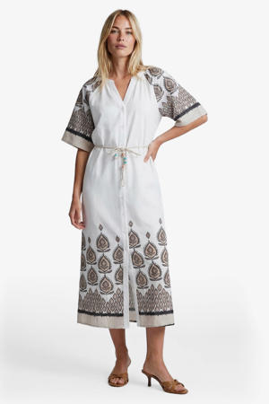 blousejurk met paisley print ecru