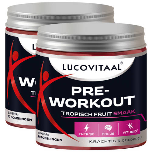 Lucovitaal duopack Pre-Workout tropisch fruit afbeelding