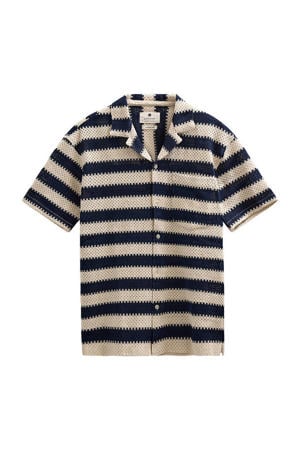regular casual overhemd beige gehaakt