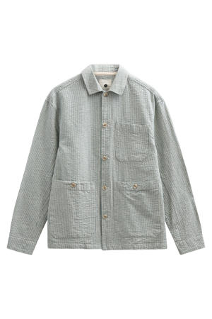 gestreept overshirt blauw