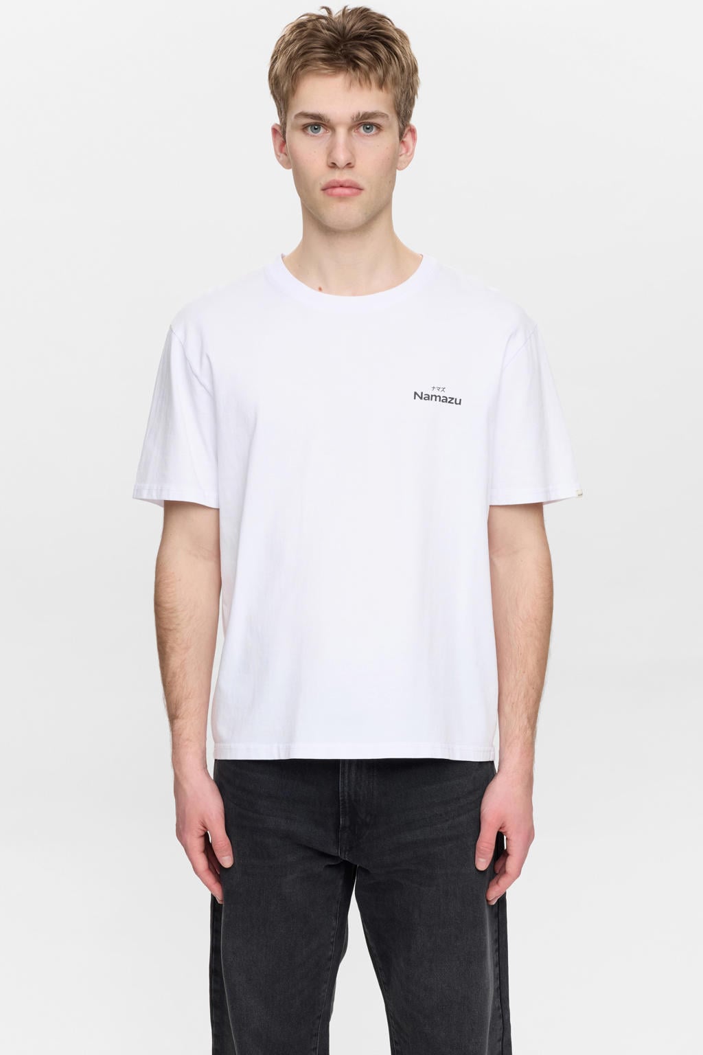 heren Anerkjendt regular T-shirt van katoen met backprint, korte mouwen en ronde hals