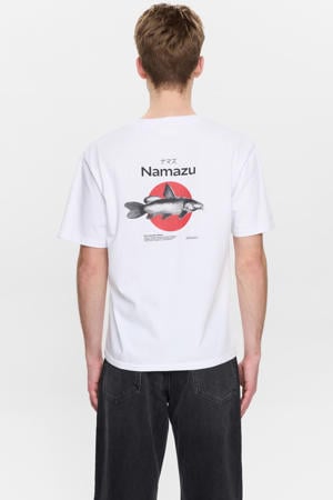 regular T-shirt met backprint
