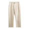 Anerkjendt regular casual broek met linnen beige