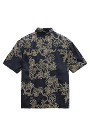 thumbnail: Anerkjendt regular casual overhemd met textuur donkerblauw