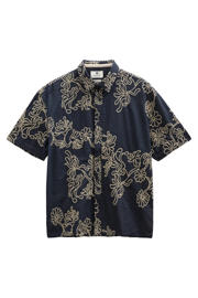 thumbnail: Anerkjendt regular casual overhemd met textuur donkerblauw