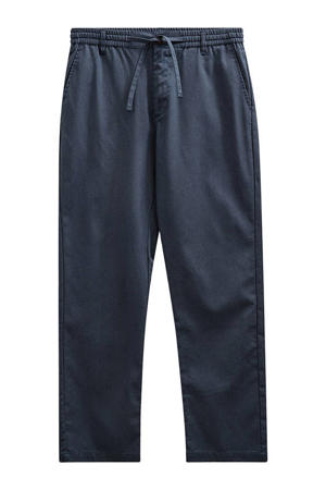 regular casual broek met linnen donkerblauw