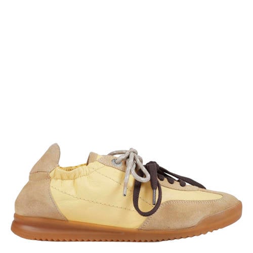 BRONX Cli-oo leren sneakers lichtgeel afbeelding