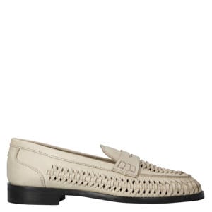 leren loafers ecru