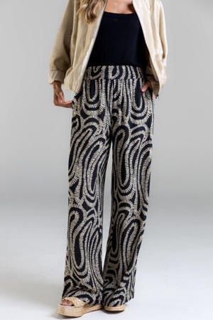 high waist broek zwart