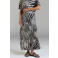 Poools A-lijn rok met zebraprint zwart