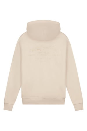 sweatvest met backprint beige