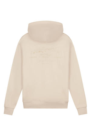 sweatvest met backprint beige