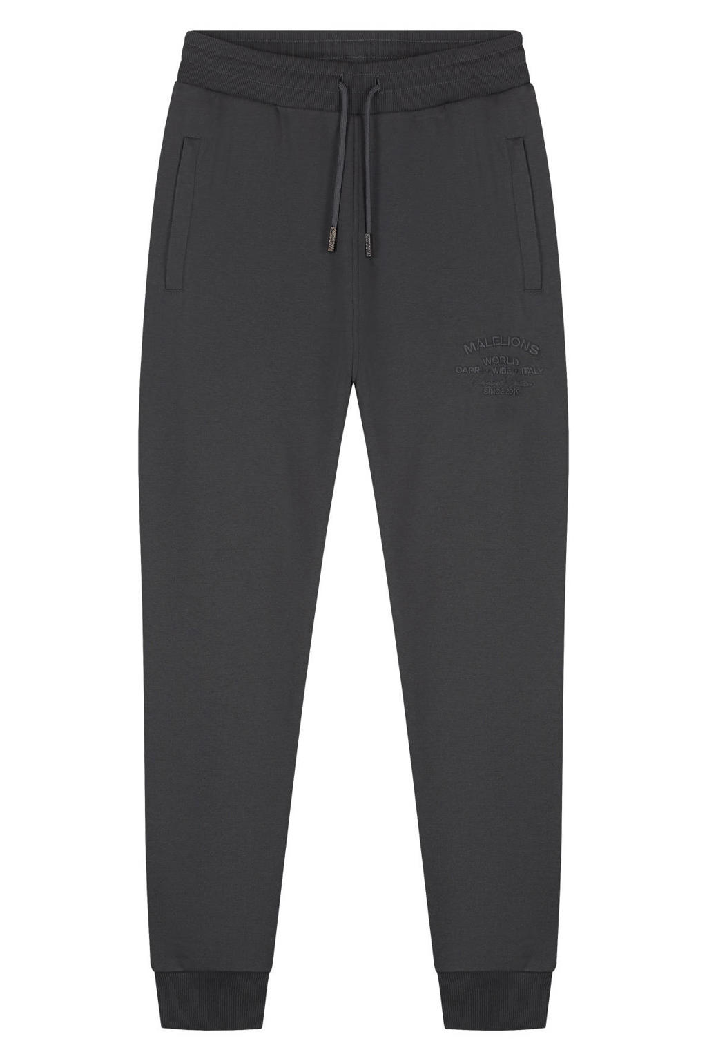 Malelions Permanent Vacation slim joggingbroek grijs